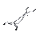 3in. Cat-Back. Dual Rear Exit. T304. CF Tips (S44043CF)