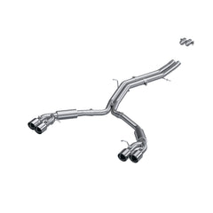MBRP 2.5in. Resonator Back. Dual Rear Exit. T304. Quad Tips