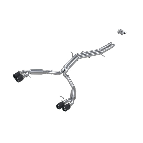 MBRP 2.5in. Resonator Back. Dual Rear Exhaust. T304. Quad CF Tips