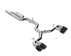 MBRP 3in. Cat-Back. Quad Split Rear. T304. CF Tips. Valve Delete