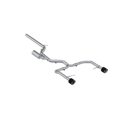 3in. Cat-Back. 2.5in. Dual Split Rear. T304. CF Tips
