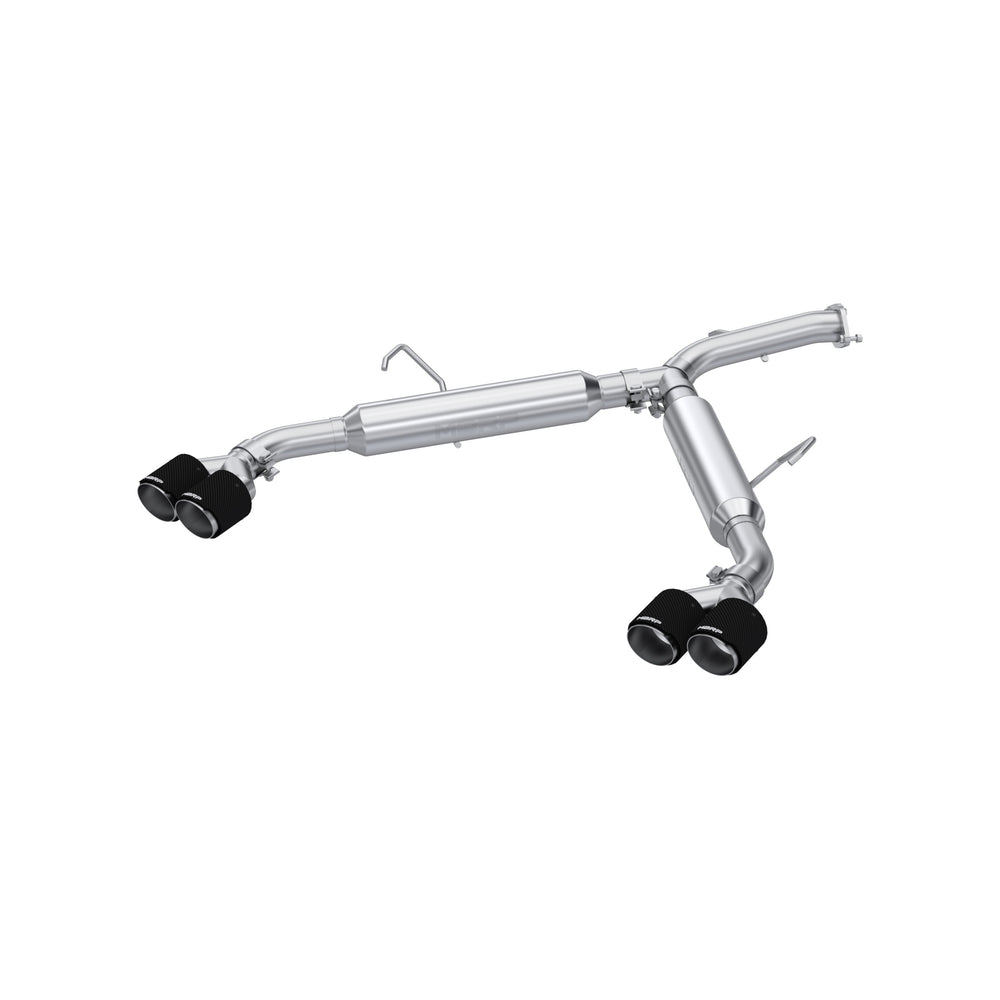 MBRP 2.5in. Axle-Back. Dual Split Quad Rear Exit. T304 with CF Tips