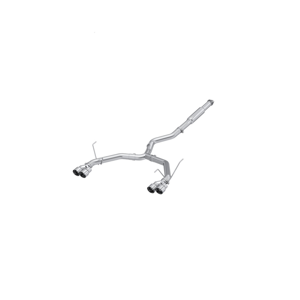 MBRP 3in. Cat-Back. Dual Split Rear Exit. Quad Outlet. Race Version. T304