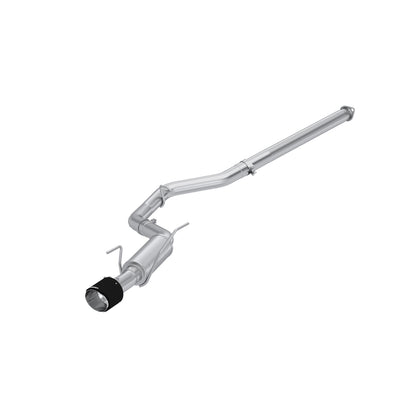 3in. Cat-Back. Single Rear Exit. T304 with CF Tip