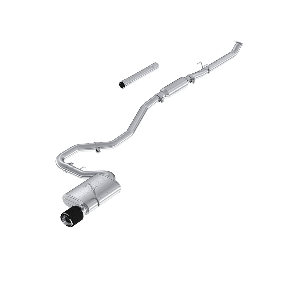 MBRP 2.5-inch Cat-Back, Single Rear Exit, T304 with CF Tip — 2022-2026 Honda Civic, select trims