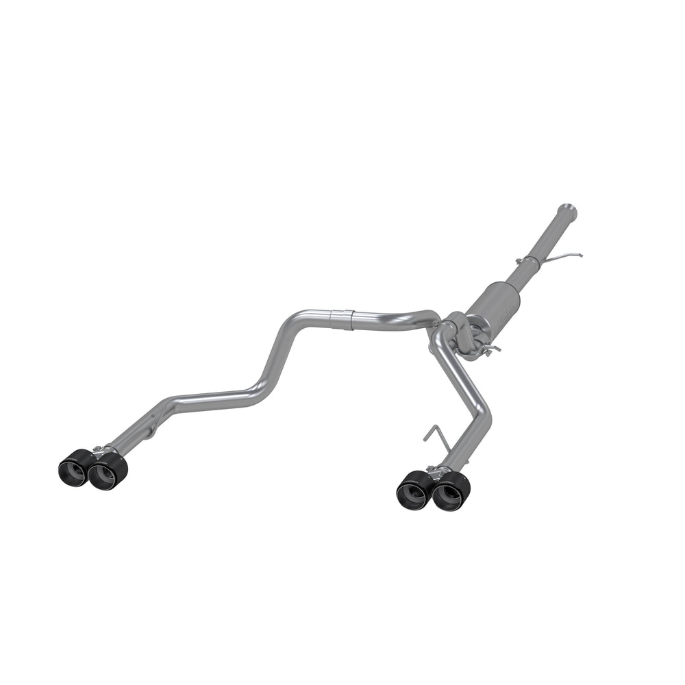 MBRP 3in. Cat-Back. 2.5in. Dual Split Rear. T304. Quad CF Tips