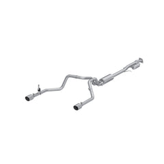 MBRP 3in. Cat-Back. 2.5in Dual Rear. AL — 2019-2026 Chevrolet Silverado 1500, GMC Sierra 1500, select trims