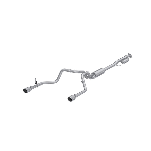 MBRP 3in. Cat-Back. 2.5in Dual Rear. AL — 2019-2026 Chevrolet Silverado 1500, GMC Sierra 1500, select trims