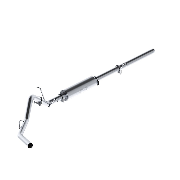 MBRP 3in. Cat-Back. Single Side Exit. AL — 2009-2013 Chevrolet Silverado 1500 / Silverado 1500 Hybrid, GMC Sierra 1500 / Sierra 1500 Hybrid, select trims (S5054P)