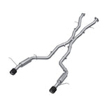 3in Cat-Back. Dual Rear Exit. T304. CF Tips