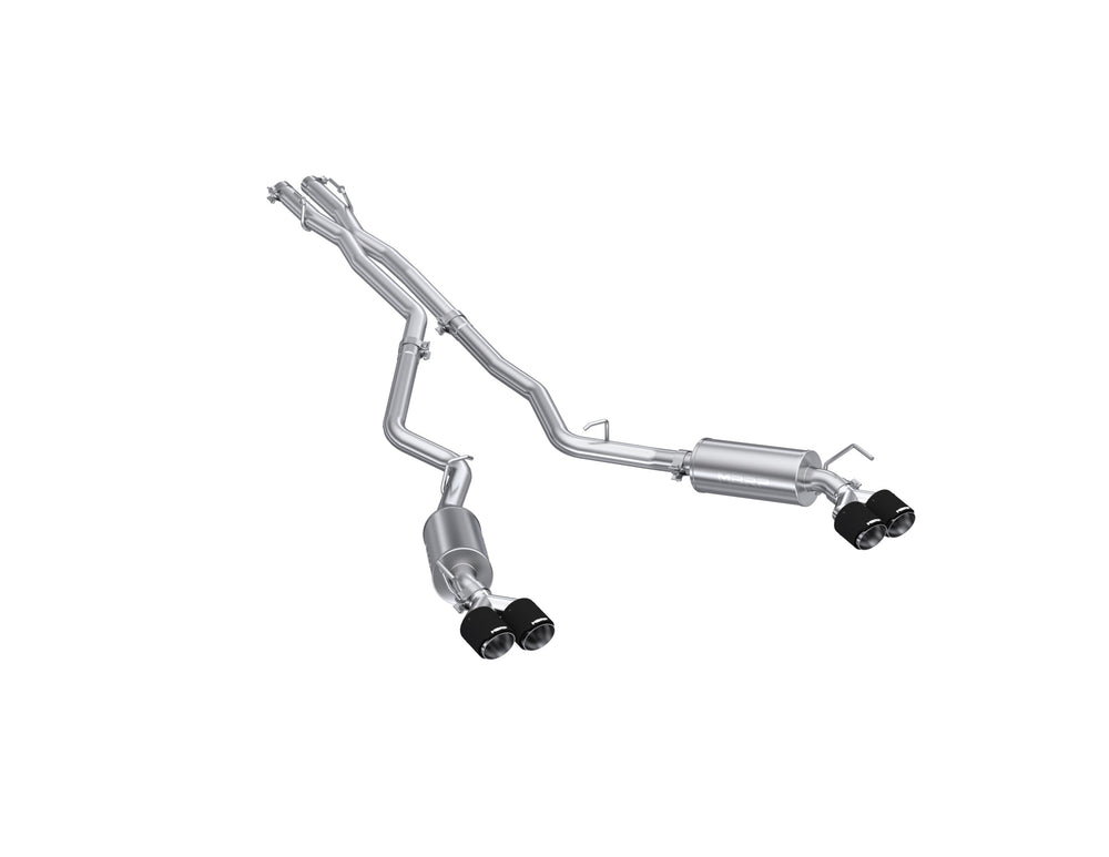 MBRP 2.5in. Cat-Back. Dual Rear Exit. T304. Quad CF Tips