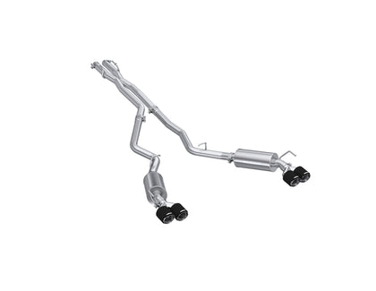 2.5in. Cat-Back. Dual Rear Exit. T304. Quad CF Tips