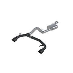 MBRP 3in. Cat-Back. 2.5in. Dual Split Rear Exit. BLK — 2021-2026 Ford Bronco, select trims (S5241BLK)