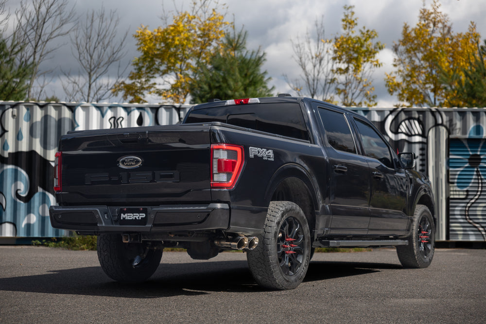 MBRP 3-inch Cat-Back, Dual Side Exit, T304 — 2021+ Ford F-150