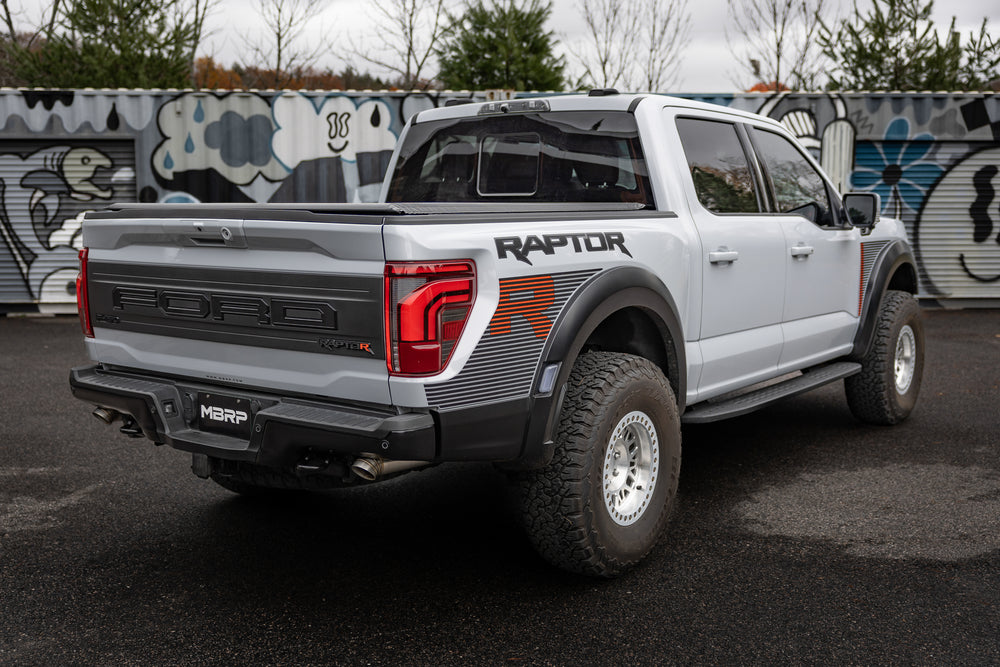 MBRP 3 Inch Axle-Back Dual Rear Turndown, T304 — 2022-2026 Ford F-150 Raptor (S5278304)