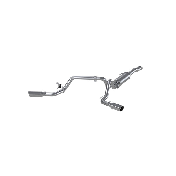 MBRP 3in. Cat-Back. 2.5in. Dual Split Side Exit. AL — 2016-2023 Toyota Tacoma, select trims (S5340AL)
