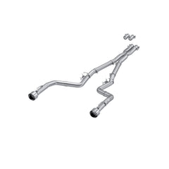 MBRP 3in. Cat-Back. Dual Rear Exit. Race Version. AL. Dual Tips — 2015-2023 Dodge Charger, select trims
