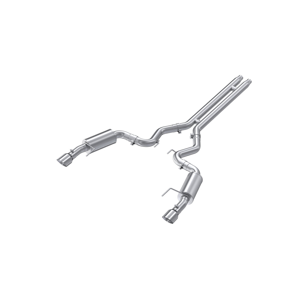 MBRP 3in. Cat-Back. Dual Split Rear Exit. Street Version. T409 — 2015-2017 Ford Mustang, select trims (S7239409)