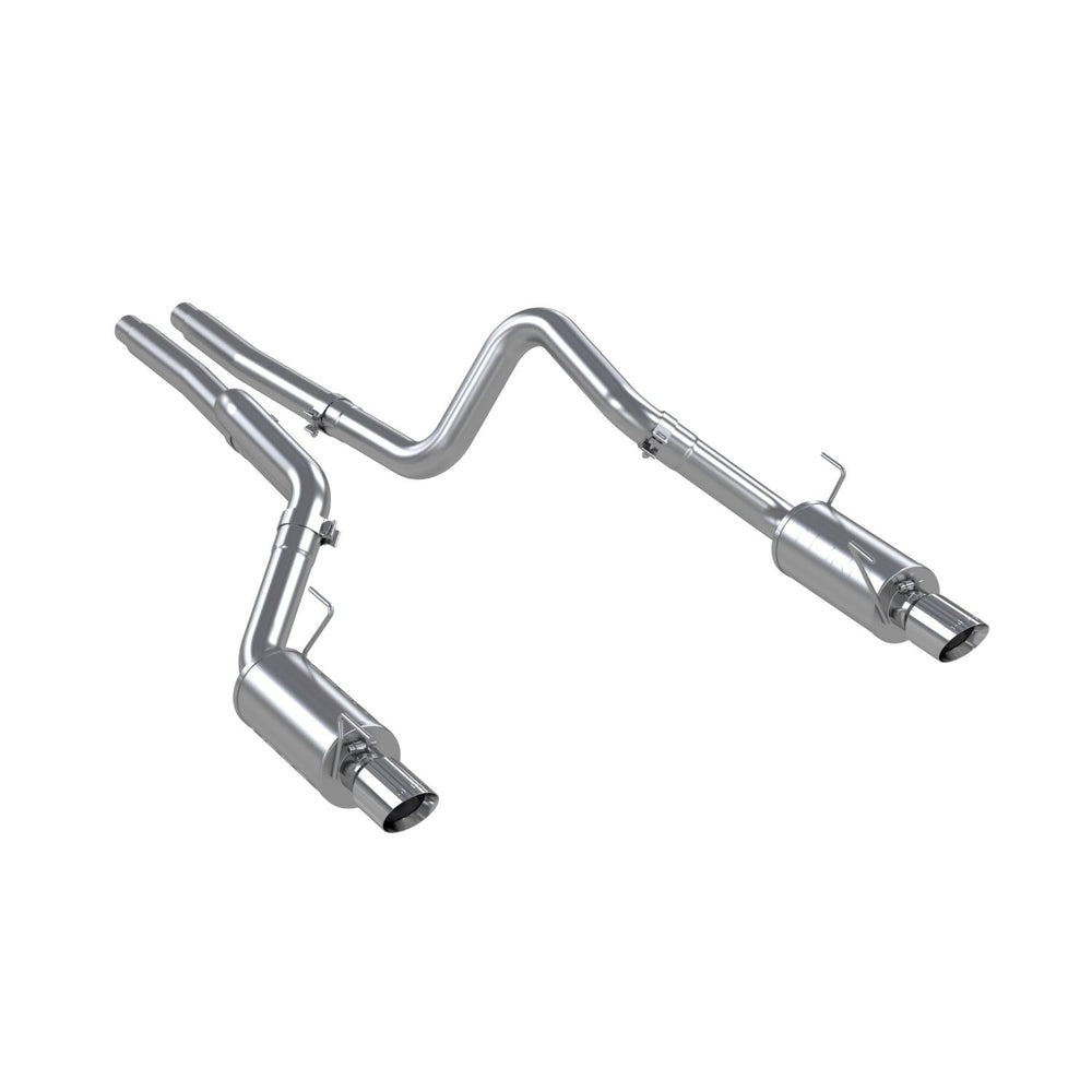 MBRP 3in. Cat-Back. Dual Split Rear Exit. Street Version. T409 — 2005-2010 Ford Mustang, select trims (S7269409)