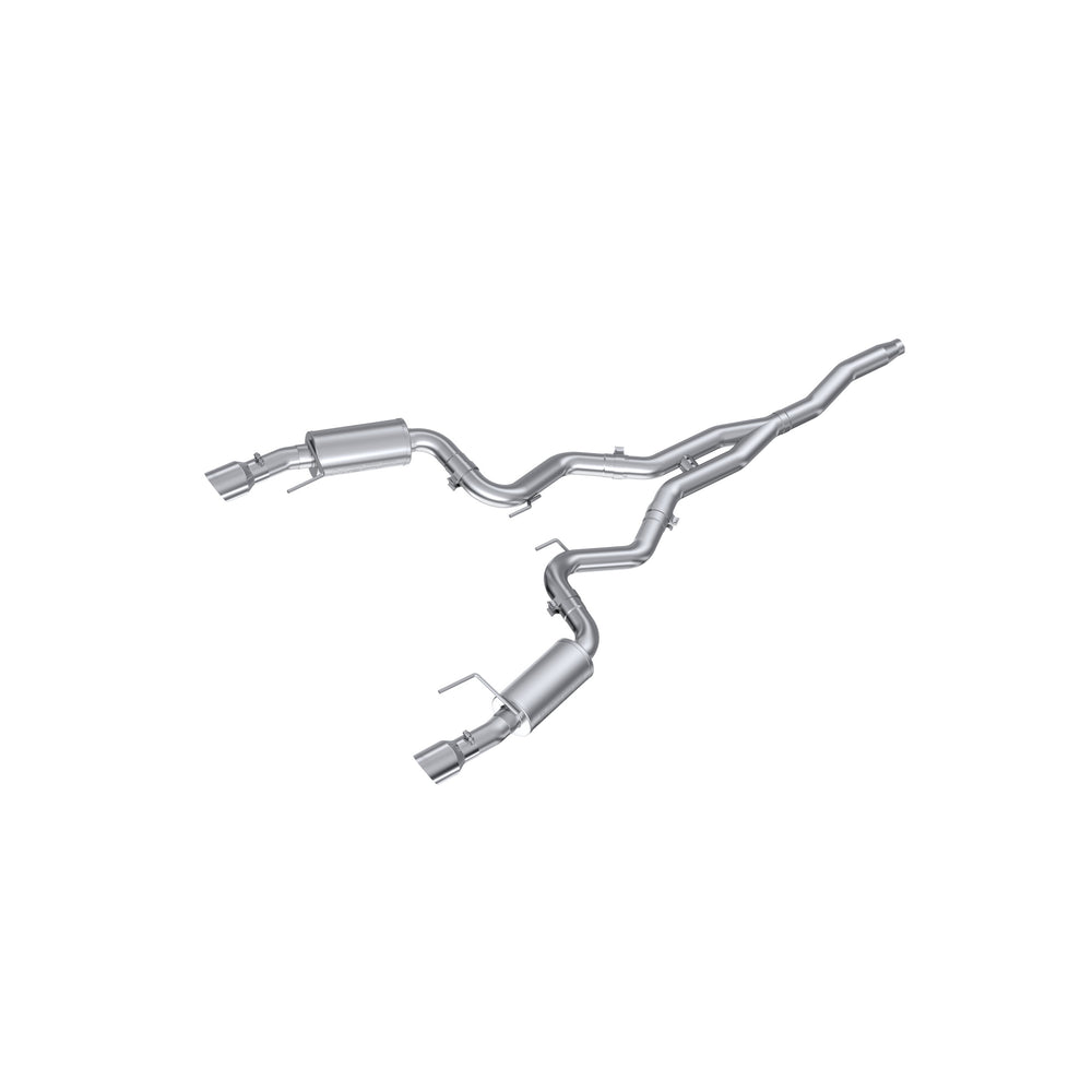 MBRP 3in. Cat-Back. Dual Split Rear Exit. Street Version. T409 — 2015-2026 Ford Mustang, select trims (S7274409)