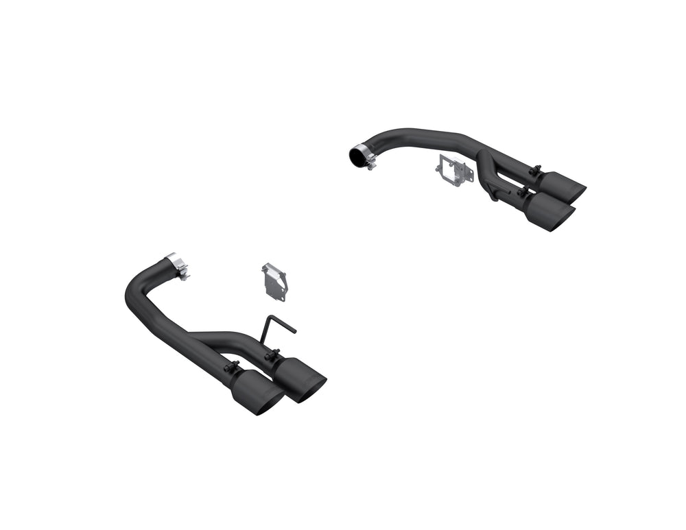 MBRP 2.5in Axle-Back Dual Rear Exit Quad Tips. BLK