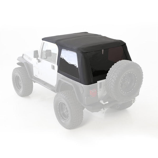 Smittybilt 1997-2006 Wrangler TJ Bowless Combo Top with Tinted Windows & No Upper Doors - Black Diamond