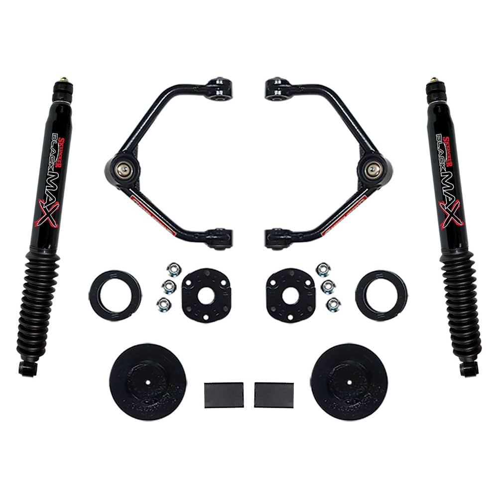 Skyjacker 3 In. Suspension Lift Kit — Black MAX Shocks, Without Rear Air Ride, 4WD — 2019-2021 Ram 1500 (R1930PB)