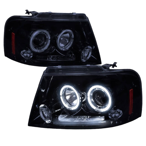 Spec-D Black Projector Headlights - 04-08 F150