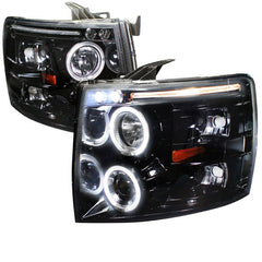 Spec-D Black Projector Headlights - 07-13 Silverado 1500/ 07-14 HD