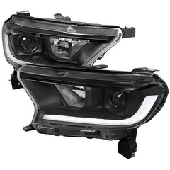 Spec-D Matte Black Projector Headlights with Clear Lens - 19-21 Ranger