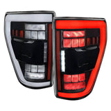 Spec-d Smoked FULL LED Taillights WITH Switchback Sequential TURN Signals ; 21-23 F150 (excluding Factory LED TAIL Lights AND BLIS Equipped Models) (SPDLTF15021JMLEDSQRS)