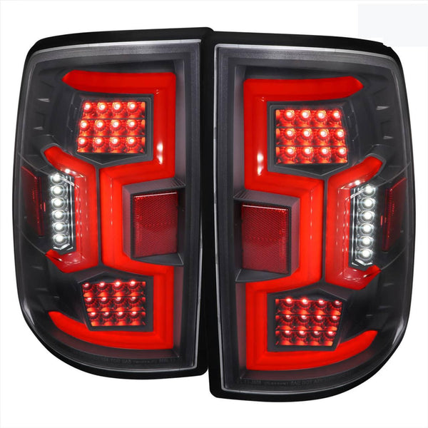 Spec-D Black LED Taillights with Clear Lens - 19-24 Ram 2500/3500
