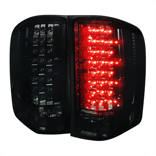 Spec-D Tuning LED Tail Lights OZ Smoked Chrome | 2007-2014 Silverado