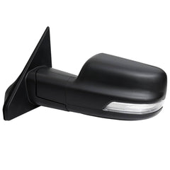 Spec-D Tuning Driver Side Power Heated Black Towing Mirror Manual Folding with Blind Spot Detection LED Signal and LED Puddle Lights | 19-24 Ram 1500