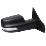 PASSENGER SIDE POWER HEATED BLACK TOWING MIRROR MANUAL FOLDING WITH BLIND SPOT DETECTION LED SIGNAL AND LED PUDDLE LIGHT