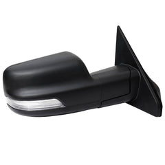 Spec-D Tuning Passenger Side Power Heated Black Towing Mirror Manual Folding with Blind Spot Detection LED Signal and LED Puddle Lights | 19-24 Ram 1500