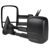POWER HEATED BLACK MANUAL EXTENDABLE TOWING MIRRORS (PAIR) ; 99-02 SILVERADO/SIERRA 1500/HD/ 00-02 TAHOE/ 00-02 SUBURBAN