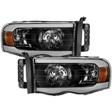 XTUNE BLACK CRYSTAL HEADLIGHTS W/ SEQUENTIAL TURN SIGNAL LED STRIP | 02-05 DODGE RAM 1500/03-05 DODGE RAM 2500/3500