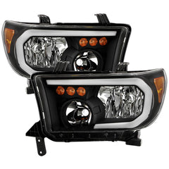 Spyder Xtune Black Crystal Headlights with Sequential Turn Signal LED STRIP(WILL NOT FIT MODEL WITH HEADLIGHT WASHER) | 2007-2013 TUNDRA/2008-2013 Sequoia