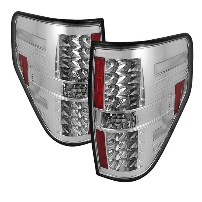( Spyder ) Ford F150 09-14 LED Tail Lights - Signal-LED - Parking-LED - Reverse-921(Not Included) - Chrome