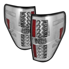 ( Spyder ) Ford F150 09-14 LED Tail Lights - Signal-LED - Parking-LED - Reverse-921(Not Included) - Chrome