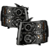 Projector Headlights - LED Halo - Smoke