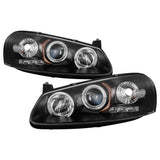Projector Headlights - LED Halo - Black
