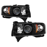 Projector Headlights - LED Halo - Black