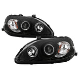 Projector Headlights - LED Halo - Black