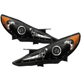 Projector Headlights - LED Halo - DRL - Black