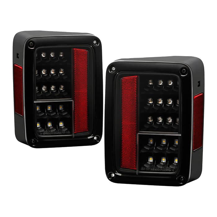 Spyder Black LED Tail Lights | 07-18 Jeep Wrangler (JK JKU)