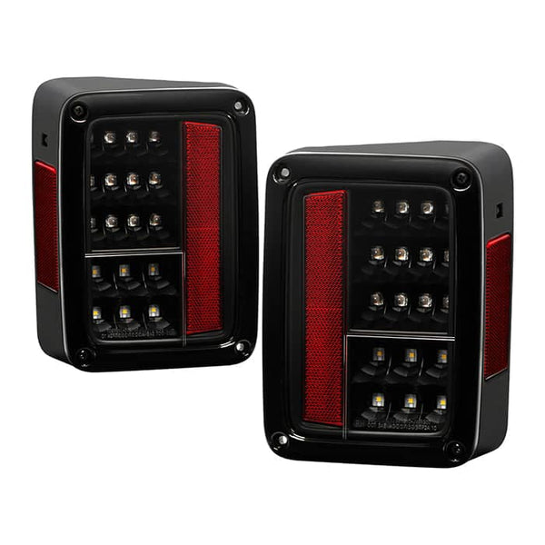 Spyder Black LED Tail Lights | 07-18 Jeep Wrangler (JK JKU)