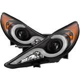 Projector Headlights - Version 2 - Light Bar DRL - Black