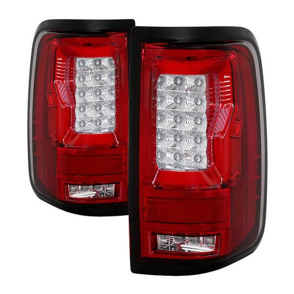 Spyder Feux arrière à DEL - version 2 - rouge transparent — 2004-2008 Ford F-150 Styleside (sauf Heritage et SVT) (5084194)